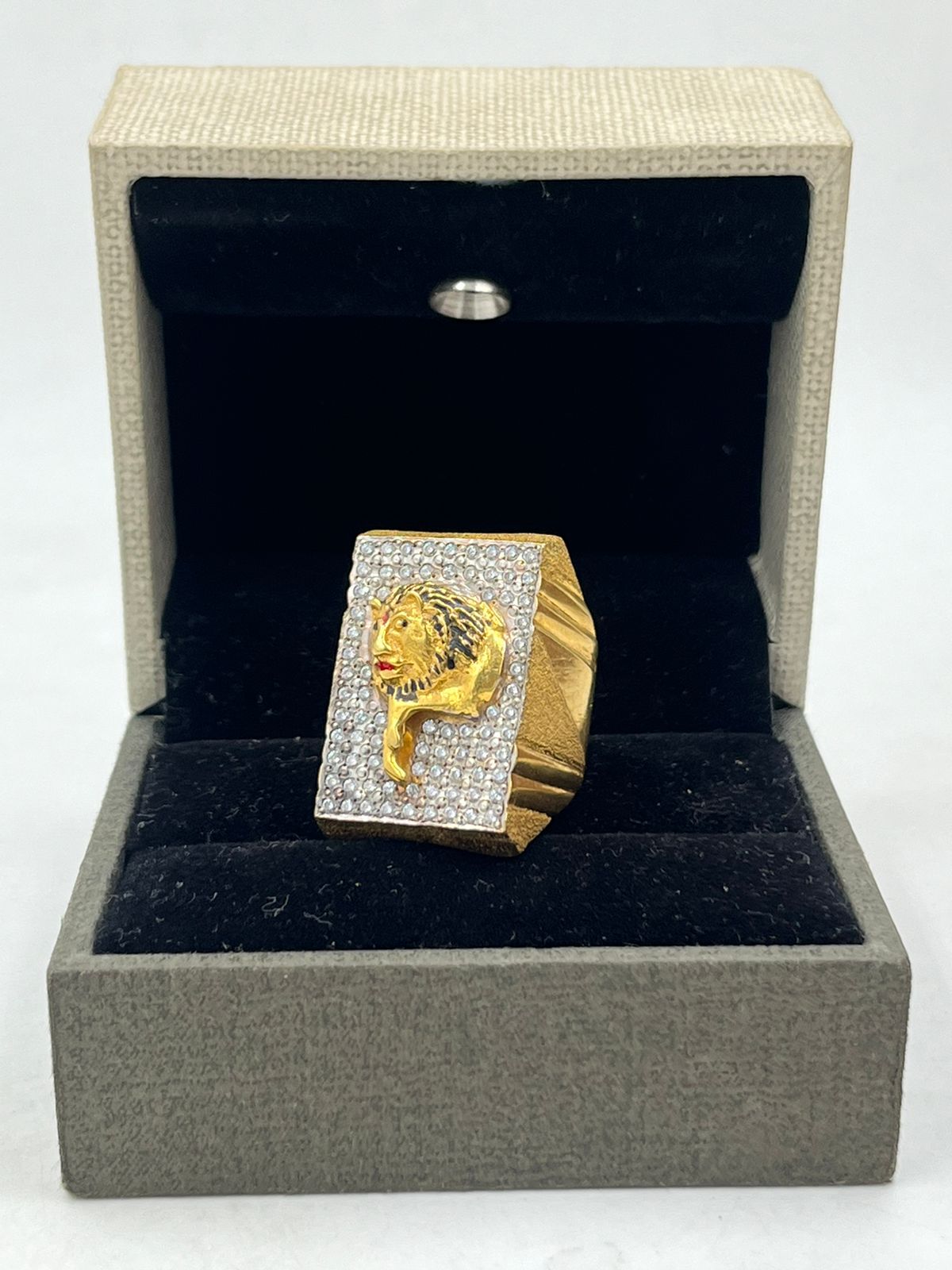 24k Gold Lion Ring